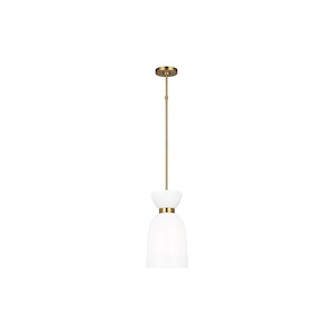 Generation Lighting-Londyn-1 Light Tall Pendant In Midcentury Style-21 Inch Tall and 9 Inch Wide - 1090816