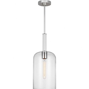 Generation Lighting-Monroe-1 Light Cylinder Pendant In Contemporary and Modern Style-16.5 Inch Tall and 8.75 Inch Wide