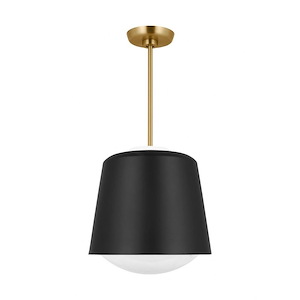 Draper - 1 Light Small Pendant In Modern Style-12.75 Inches Tall and 12 Inches Wide