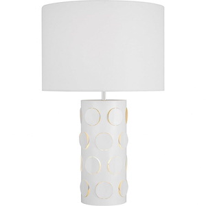 Generation Lighting-Dottie-18W 2 LED Table Lamp In Midcentury Style-13.25 Inch Tall and 16.5 Inch Wide