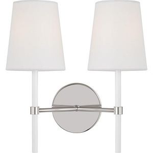 Generation Lighting-Monroe-2 Light Double Wall Sconce In Contemporary and Modern Style-27.75 Inch Tall and 12 Inch Wide