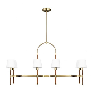 Katie-8 Light Linear Chandelier-26 Inch Tall and 16.75 Inch Wide - 1105895