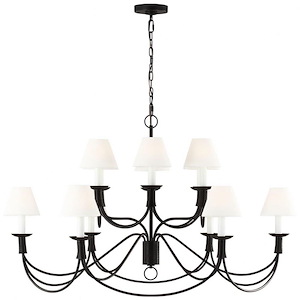 Generation Lighting-Lauren Ralph Lauren-Sullivan-12 Light Large Chandelier-27.88 Inch Tall And 41.88 Inch Wide