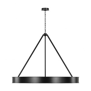 Leonard - 53W 1 LED Large Chandelier-37 Inches Tall and 48 Inches Wide