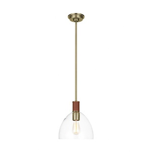 Generation Lighting-Hadley-1 Light Small Pendant-11.63 Inch Tall and 10 Inch Wide