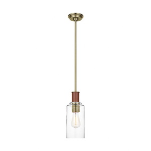 Generation Lighting-Hadley-1 Light Tall Pendant-13.63 Inch Tall and 5 Inch Wide - 1105922