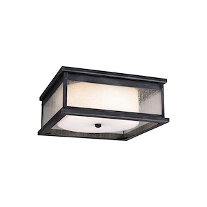 Generation Lighting-Sean Lavin-Two Light Outdoor Flush Mount In Transitional Style-13 Inch Wide By 5.88 Inch Tall