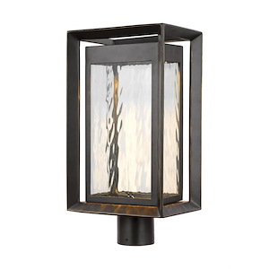 Generation Lighting-Sean Lavin-26W 1 Led Outdoor Post Lantern In Modern Style-10 Inch Wide By 18.75 Inch High