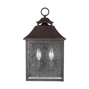 Generation Lighting-Sean Lavin-Two Light Outdoor Pocket Wall Lantern In Traditional Style-9.5 Inch Wide By 17 Inch Tall