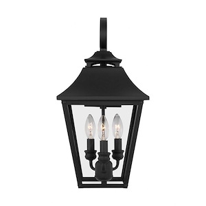 Galena - 3 Light Outdoor Medium Wall Lantern In Traditional Style-19 Inches Tall and 9.5 Inches Wide