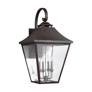 Generation Lighting-Sean Lavin-Outdoor Wall Lantern Stainless Steel In Traditional Style-17 Inch Wide By 33.38 Inch Tall