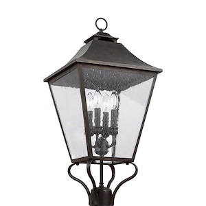 Generation Lighting-Sean Lavin-Four Light Outdoor Post/Pier Lantern In Traditional Style-13.25 Inch Wide By 29 Inch Tall