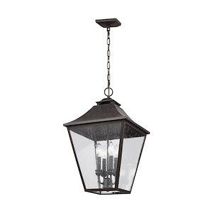 Generation Lighting-Sean Lavin-Four Light Outdoor Hanging Lantern In Traditional Style-13.25 Inch Wide By 23.38 Inch Tall