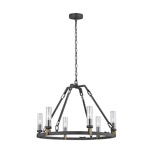 Generation Lighting-Sean Lavin-6 Light Outdoor Chandelier In Transitional Style-25.38 Inch Wide By 18.63 Inch Tall - 692434