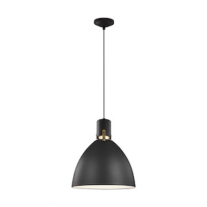Generation Lighting-Sean Lavin-Pendant 1 Light in Contemporary Style-14.13 Inch Wide by 17 Inch Tall