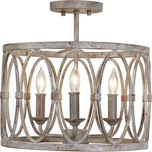 Generation Lighting-Sean Lavin-Three Light Semi Flush Mount In Transitional Style-14 Inch Wide By 13.63 Inch Tall - 1227054