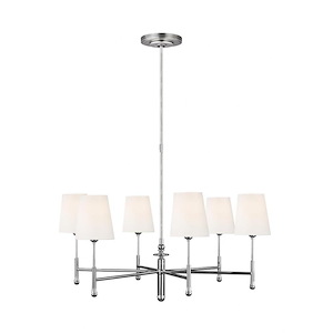 Generation Lighting-Capri from TOB Thomas O&#39;Brien-Six Light Chandelier-34 Inch Wide by 29.75 Inch Tall