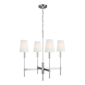 Generation Lighting-Beckham Classic from TOB Thomas O&#39;Brien-Four Light Chandelier-26 Inch Wide by 27.38 Inch Tall