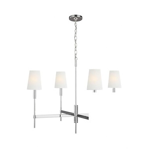 Generation Lighting-Beckham Classic from TOB Thomas O&#39;Brien-Four Light Chandelier-36 Inch Wide by 27.38 Inch Tall