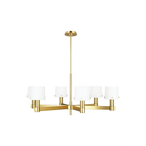 Generation Lighting-Palma-6 Light Large Chandelier in Transitional Style-42.25 Inch Wide by 18.38 Inch Tall