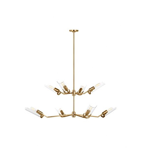 Mezzo - 8 Light Grand Chandelier-18.13 Inches Tall and 53.63 Inches Wide - 1290130