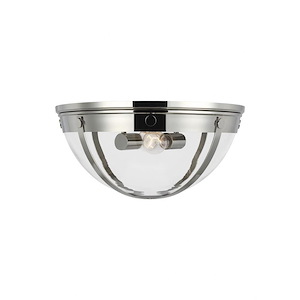 Generation Lighting-Logan from TOB Thomas O&#39;Brien-Two Light Flush Mount-16.38 Inch Wide by 8.63 Inch Tall