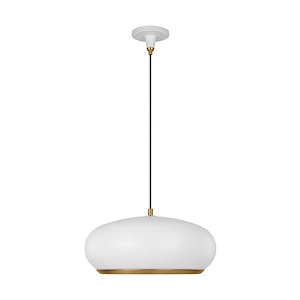 Generation Lighting-Clasica-1 Light Large Pendant In Casual Style-9.75 Inch Tall and 18 Inch Wide