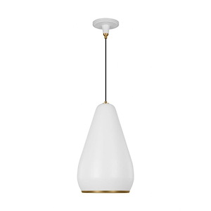 Generation Lighting-Clasica-1 Light Small Pendant In Casual Style-17.5 Inch Tall and 13.38 Inch Wide