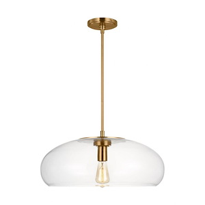 Largo - 1 Light Extra Large Pendant-9.75 Inches Tall and 21.5 Inches Wide
