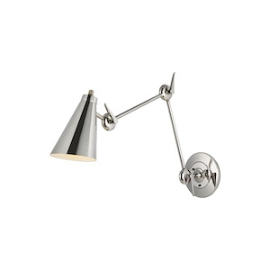 Generation Lighting-Signoret-1 Light Two Arm Library Wall Sconce in Transitional Style-6.25 Inch Wide by 30.25 Inch Tall