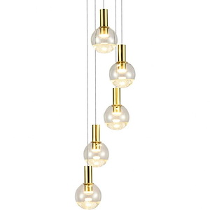 Sienna - 25.9W 5 LED Chandelier In 34 Inches Tall and 9.5 Inches Wide