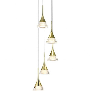 Amalfi - 24.2W 5 LED Chandelier In 47.75 Inches Tall and 11 Inches Wide - 1159835