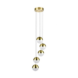 Ravello - 24.9W 5 LED Chandelier In 25.75 Inches Tall and 10.25 Inches Wide