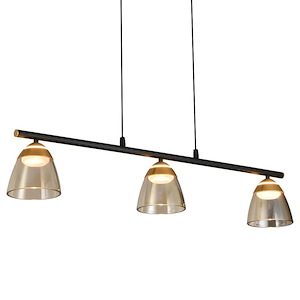 Roma - 27.97W 3 LED Linear Chandelier-9.75 Inches Tall and 36 Inches Wide - 1277262