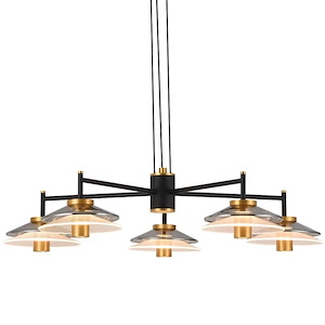 Verona - 34.1W 5 LED Chandelier-7.75 Inches Tall and 31.5 Inches Wide