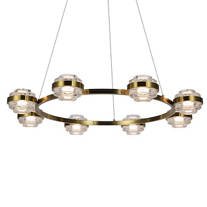 Milano - 42.34W 8 LED Chandelier-11.75 Inches Tall and 33.25 Inches Wide
