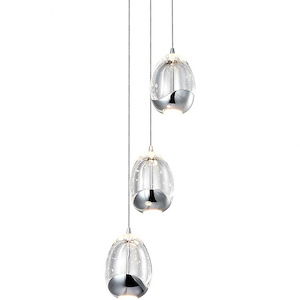 Venezia - 16.6W 3 LED Pendant In 18.5 Inches Tall and 7.5 Inches Wide