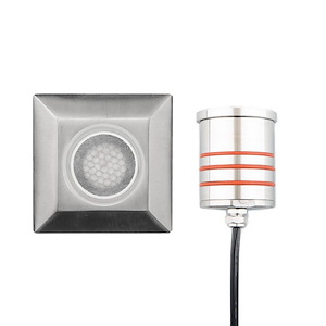 12V 4W 1 LED Sqaure Indicator Light with Honeycomb Louver-2.75 Inches Wide by 3.13 Inches High
