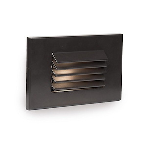12V 2W 1 LED Horizontal Louvered Scoop Step/Wall Light in Contemporary Style-5 Inches Wide by 3.13 Inches High
