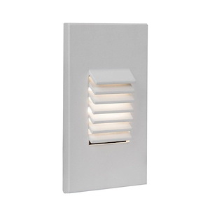 12V 2W 1 LED Vertical Louvered Scoop Step/Wall Light in Contemporary Style-3.13 Inches Wide by 5 Inches High