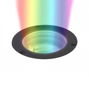 12V Color Changing 14.5W 1 LED Inground Well Light-4.63 Inches Wide by 6.25 Inches High