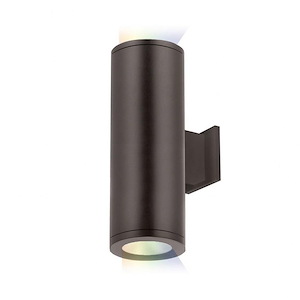 Tube Architectural-24W 25 degree 3500K 2 LED Straight Narrow Beam Wall Mount in Contemporary Style-4.88 Inches Wide by 7.13 Inches High