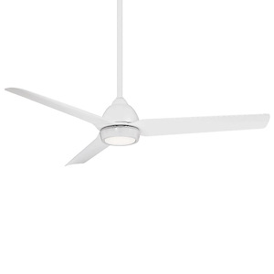 Mocha - 3 Blade Ceiling Fan with Light Kit In Traditional Style-13 Inches Tall and 54 Inches Wide