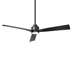 Clean - 3 Blade Ceiling Fan with Light Kit In Transitional Style-13.75 Inches Tall and 52 Inches Wide
