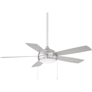 Disc II-5 Blade Ceiling Fan with Light Kit and Pull Chain in Traditional Style-52 Inches Wide by 15.56 Inches High