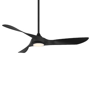 Swirl - 3-Blade Smart Ceiling Fan with Light Kit and Remote Control In Contemporary Style-12.11 Inches Tall and 54 Inches Wide