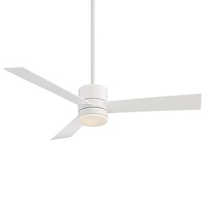 San Francisco - 3-Blade Smart Ceiling Fan with Light Kit and Remote Control In Contemporary Style-15 Inches Tall and 52 Inches Wide - 1105543