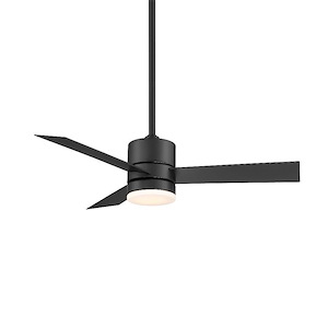 San Francisco - 3-Blade Smart Flush Mount Ceiling Fan with Light Kit and Remote Control In Contemporary Style-15 Inches Tall and 52 Inches Wide - 1105544