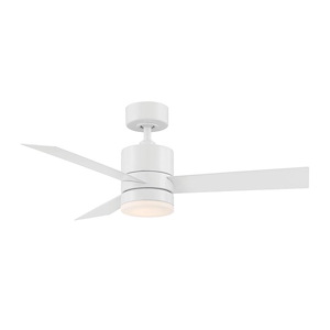 San Francisco - 3-Blade Smart Ceiling Fan with Light Kit and Remote Control In Contemporary Style-15 Inches Tall and 44 Inches Wide