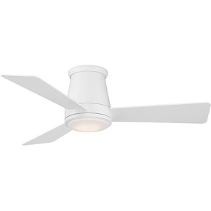 Hug - 3 Blade Flush Mount Ceiling Fan with Light Kit In Contemporary Style-11.1 Inches Tall and 44 Inches Wide - 1155486